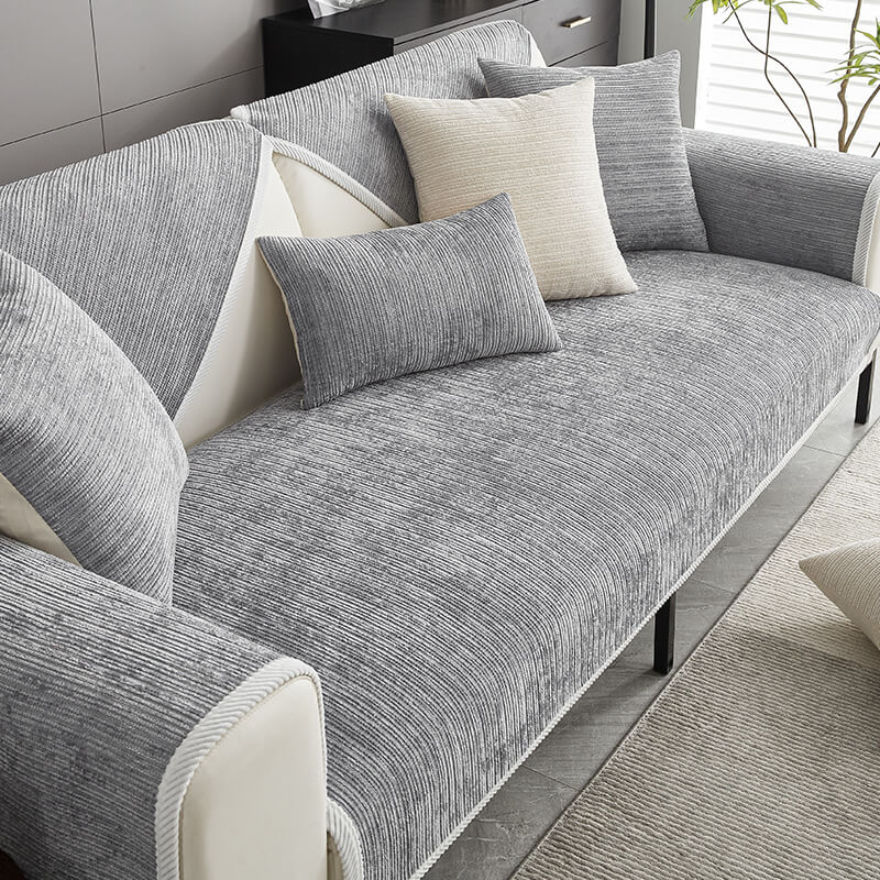 Anti-Scratch Chenille Sofa Cover - Stylish, Non-Slip & Machine Washable 1