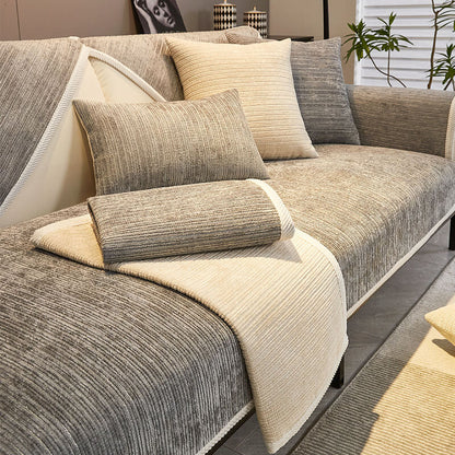 Anti-Scratch Chenille Sofa Cover - Stylish, Non-Slip & Machine Washable 12