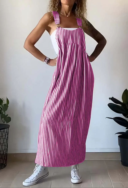 Casual Jumpsuit Damen | Streifen Look | Trendy | Locker | Alltag | Sommerstyle-Luzern Mode