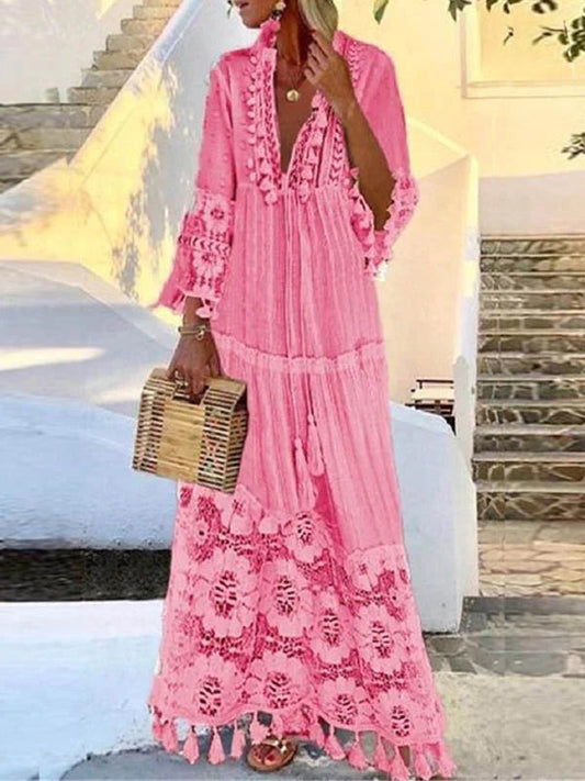 Weiche Spitze | figurbetonter Schnitt | ärmellos oder kurzarm | pflegeleicht | bequem-Rosa-S-Luzern Mode