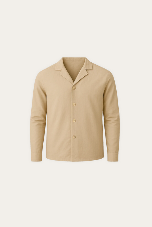 Leinenhemd Herren | Olivegrün | Figurbetont | Sommerhemd | Stilvoll & luftig-XS-Luzern Mode