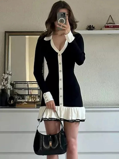 Sommer Minikleid Damen | Strickkleid | Rückenfrei | Bandage Stil | Sexy Look-Luzern Mode