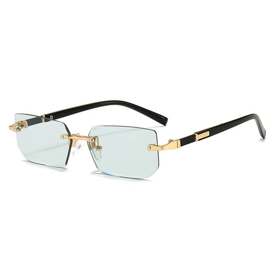 Rechteck Sonnenbrille Damen | Stylisches rahmenloses Design | Leicht & vielseitig-Luzern Mode