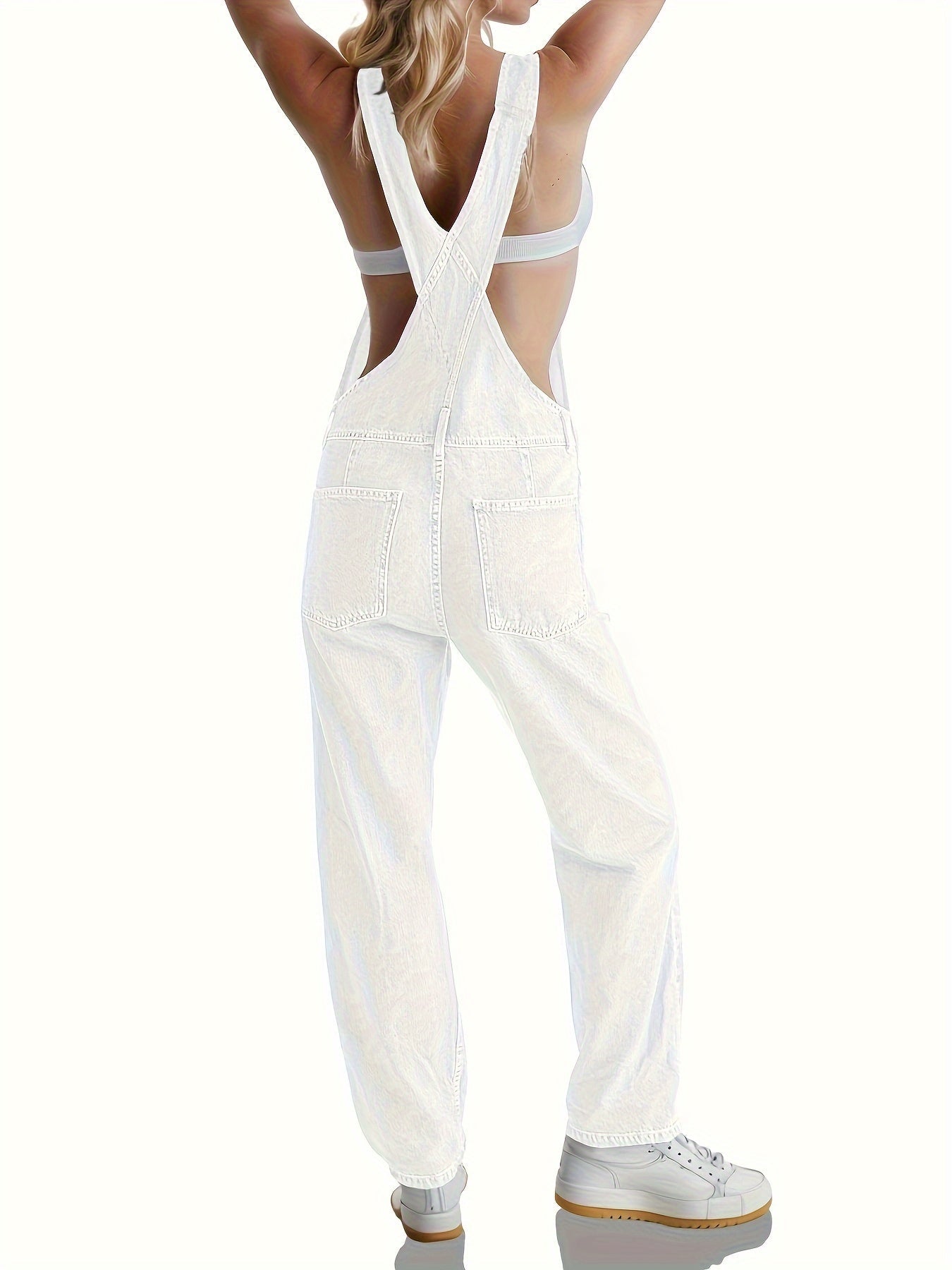 Trendiger Damen Jumpsuit | Denim Look für Alltag | Luftig und vielseitig kombinierbar-Luzern Mode