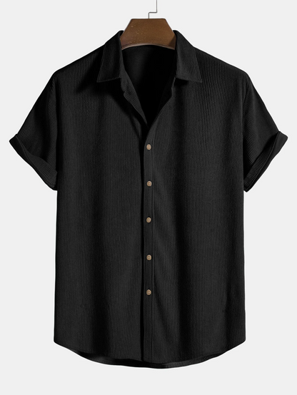 Herren Sommer Set | Kurzarmhemd und Shorts | Cordstoff | Komfortabel und stylisch-Luzern Mode