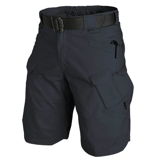 Herren Shorts | Cargo | Taktisch | Taschen | Reißverschlüsse | Teflon-Dunkelblau-S-Luzern Mode