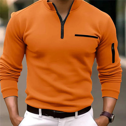 Stilvolle Herrenpullover mit Viertelreißverschluss – Lorenzo