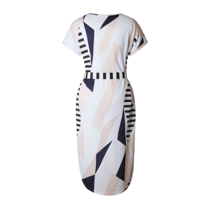 Sommer Midikleid Damen | Asymmetrisch | Taillengürtel | Blumen | Luftig-Luzern Mode