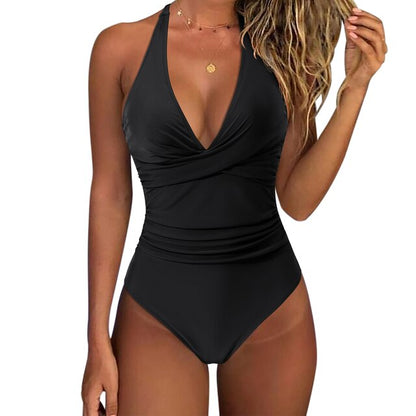 Push-Up Cups | hohe Taille formt Figur | schnelltrocknend | Bikiniset Damen-Schwarz-S-Luzern Mode