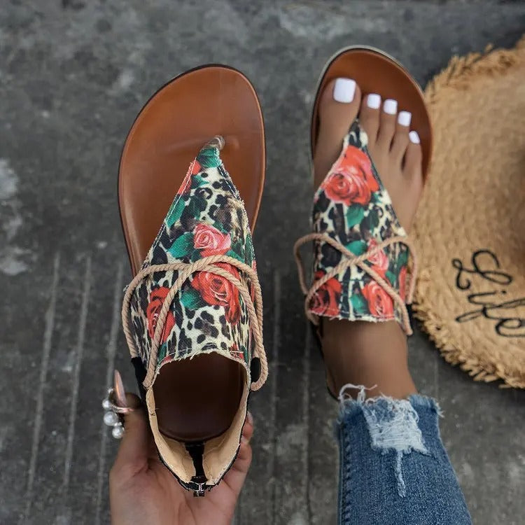 Orthopädische Sommersandalen Damen | Trendig | Komfort | Luftige Passform-Rot-36-Luzern Mode