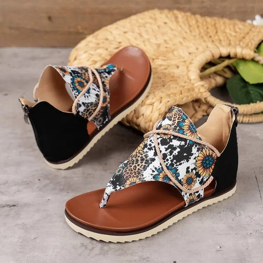 Orthopädische Sommersandalen Damen | Trendig | Komfort | Luftige Passform-Weiß-36-Luzern Mode