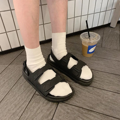 Plateau Sandalen Damen | verstellbare Riemen | luftiges Material | Sommerlook-Luzern Mode