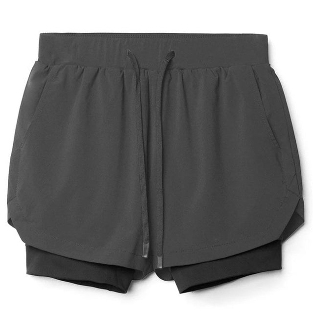 Trainingsshorts Herren | Schnell trocknend | Innenhose | Für Sport & Freizeit-Grau-S-Luzern Mode