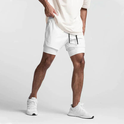 Trainingsshorts Herren | Schnell trocknend | Innenhose | Für Sport & Freizeit-Weiß-S-Luzern Mode