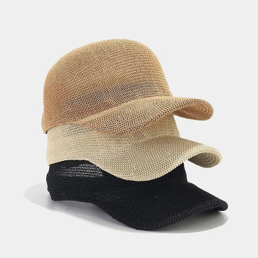 Damen Sonnenhut Sommer | Geflochtener UV-Hut | Trendiger Hut mit breiter Krempe-Luzern Mode