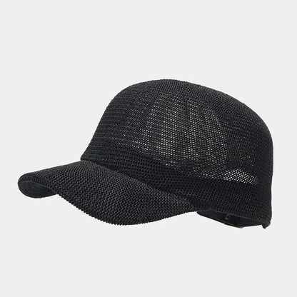 Damen Sonnenhut Sommer | Geflochtener UV-Hut | Trendiger Hut mit breiter Krempe-Schwarz-Luzern Mode