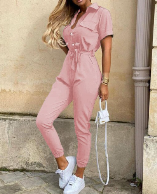Retro-Design | figurbetonter Schnitt | atmungsaktiver Stoff | Knopfleiste vorn-Rosa-S-Luzern Mode