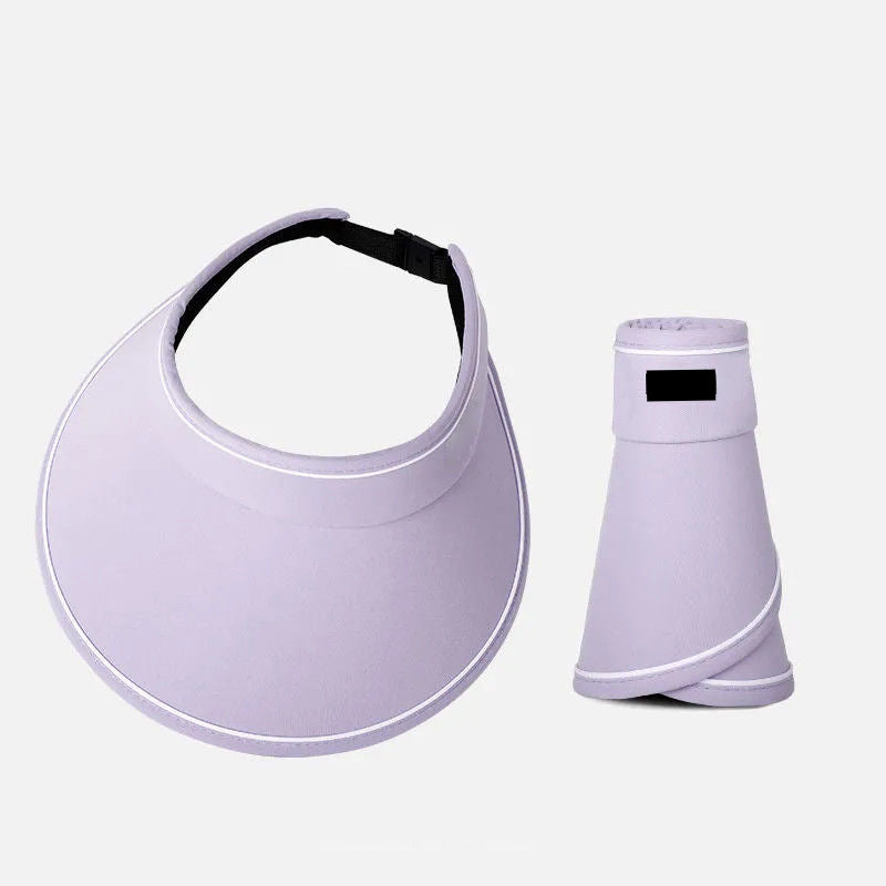 Damen Sonnenhut faltbar UV-Schutz | Roll-up Hut mit breiter Krempe Sommer-Lila-Luzern Mode