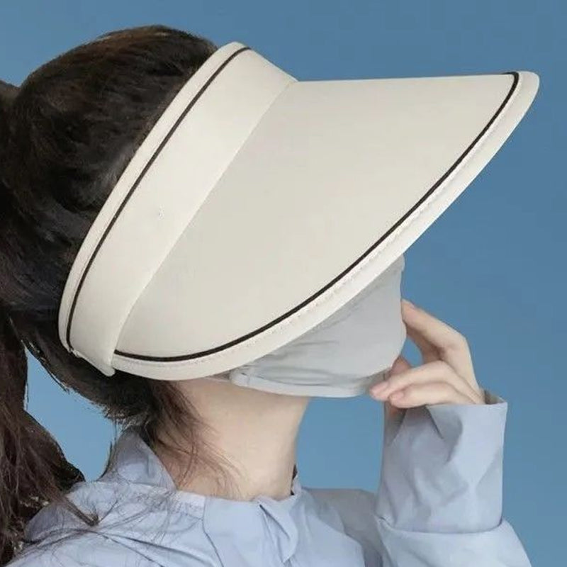 Damen Sonnenhut faltbar UV-Schutz | Roll-up Hut mit breiter Krempe Sommer-Luzern Mode