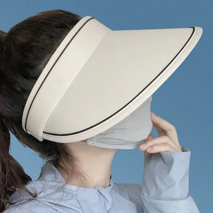 Damen Sonnenhut faltbar UV-Schutz | Roll-up Hut mit breiter Krempe Sommer-Luzern Mode