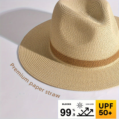 Sommerhut breite Krempe | Panama Sonnenhut Unisex | Trendiger UV-Schutz-Luzern Mode