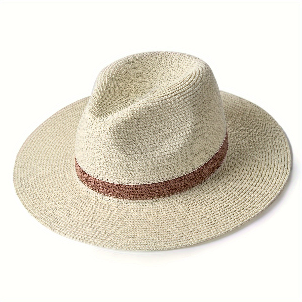 Sommerhut breite Krempe | Panama Sonnenhut Unisex | Trendiger UV-Schutz-Weiß-M/L-Luzern Mode