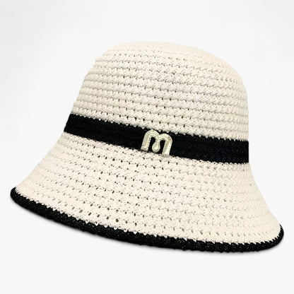 Sonnenhut Damen Sommer | Faltbar atmungsaktiv | Mit Krempe | Leicht & stylisch-Weiß-Standard-Luzern Mode