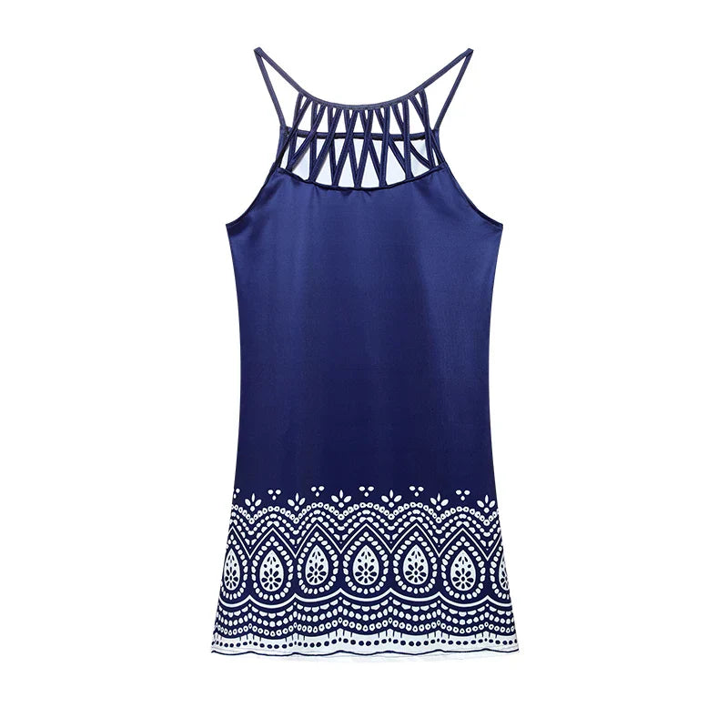 Sommerkleid Damen luftig | Ethno Tunika | Spaghettiträger | Casual Stil-Luzern Mode