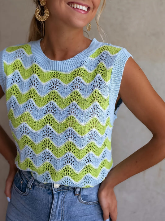 Sommertop Damen Twinning | Stricklook | Luftig & stylisch | 1 kaufen 1 gratis-S-Luzern Mode