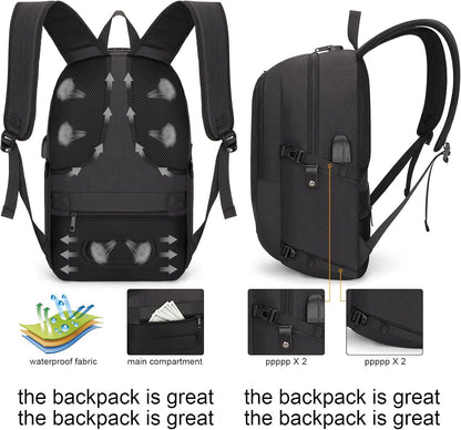 Extra großer Anti-Diebstahl Laptop- und Reiserucksack mit USB-Anschluss – 30–50L