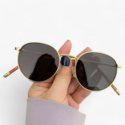 Sonnenbrille | Rundgläser | Unisex | Designer | Robust | Metallrahmen-Luzern Mode