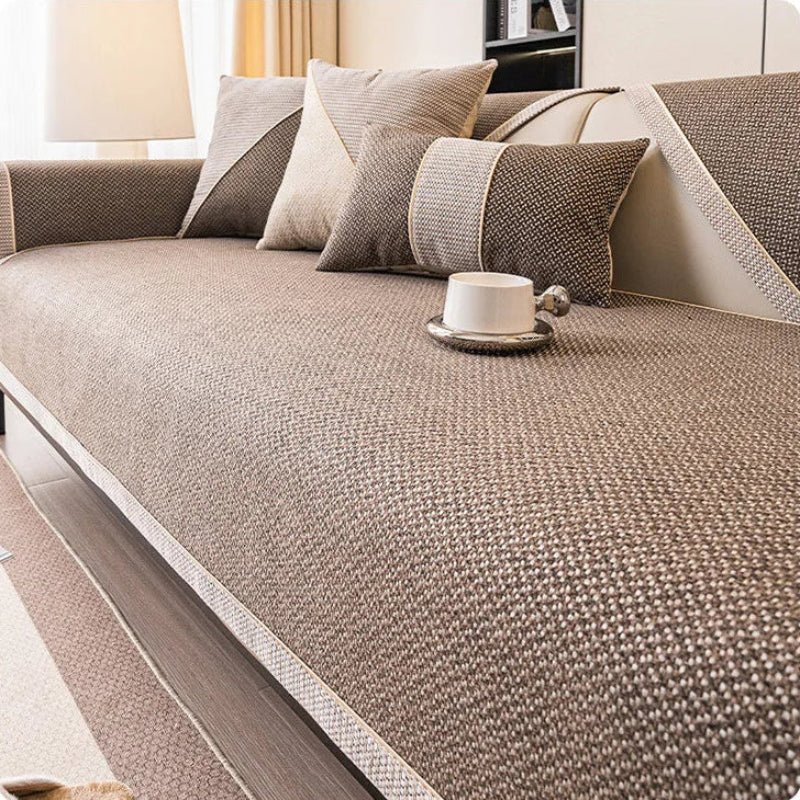 Universal Couch Cover with Non-Slip Backing for Sofa Protection 10