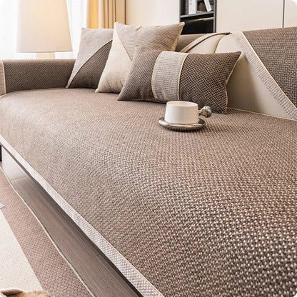 Universal Couch Cover with Non-Slip Backing for Sofa Protection 10