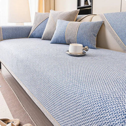 Universal Couch Cover with Non-Slip Backing for Sofa Protection 11