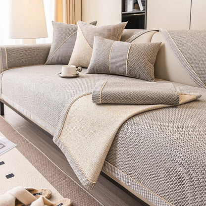 Universal Couch Cover with Non-Slip Backing for Sofa Protection 4