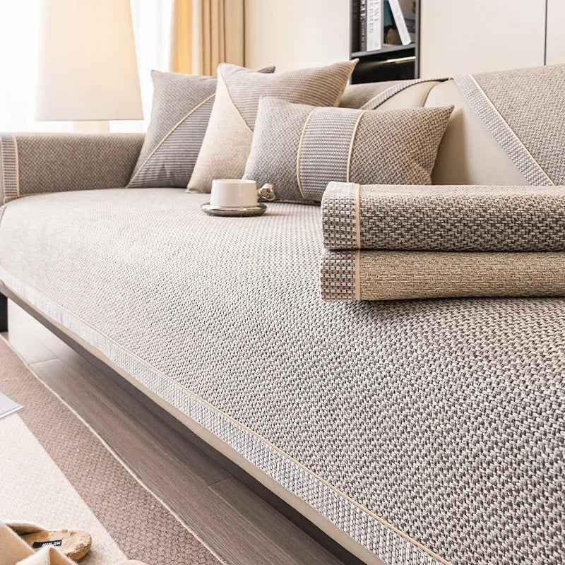 Universal Couch Cover with Non-Slip Backing for Sofa Protection 6