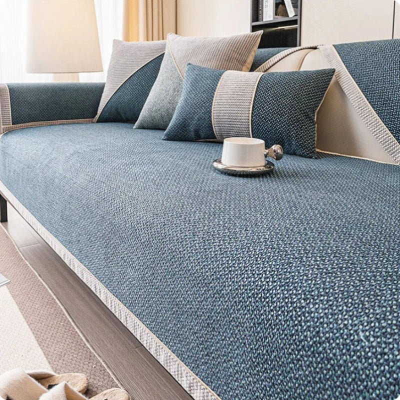 Universal Couch Cover with Non-Slip Backing for Sofa Protection 8