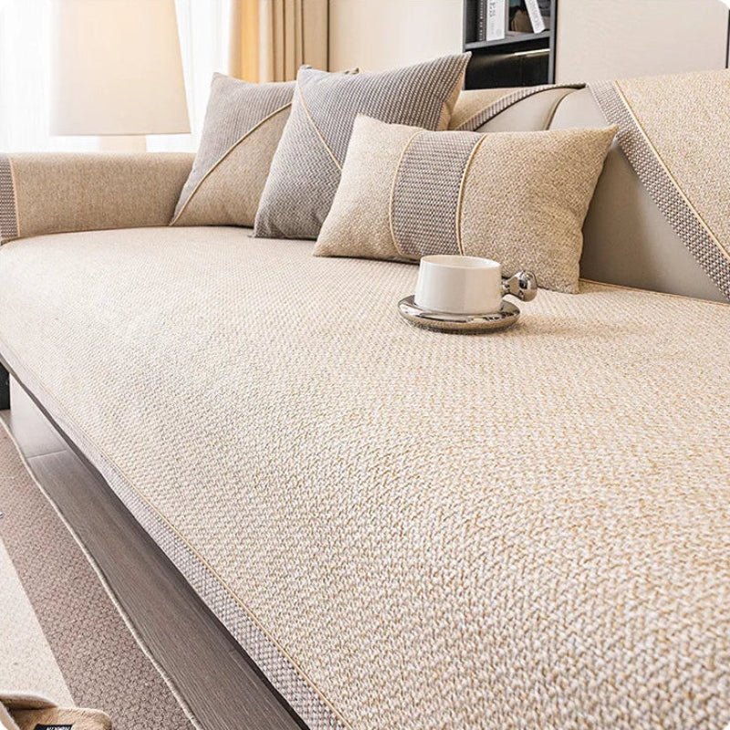Universal Couch Cover with Non-Slip Backing for Sofa Protection 9