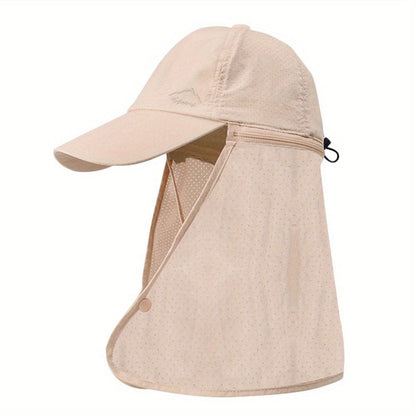 UV Schutz Hut Herren Damen | Truckerhut mit Nackenschutz | Atmungsaktiv & verstellbar-Beige-Luzern Mode