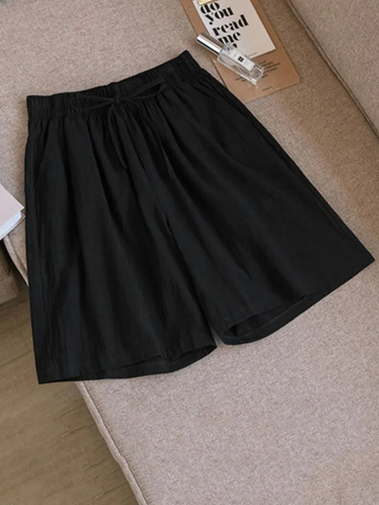 Bequeme & Luftige Damen Baumwollshorts mit Stretchbund – Melina
