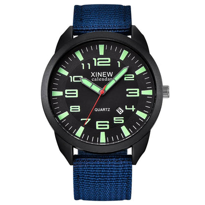 Quartz Uhr mit Leuchtzifferblatt & Kalender – Lumo