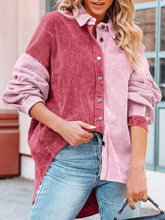 Gerippte Corduroy Damenbluse für Herbsttage – Lotte