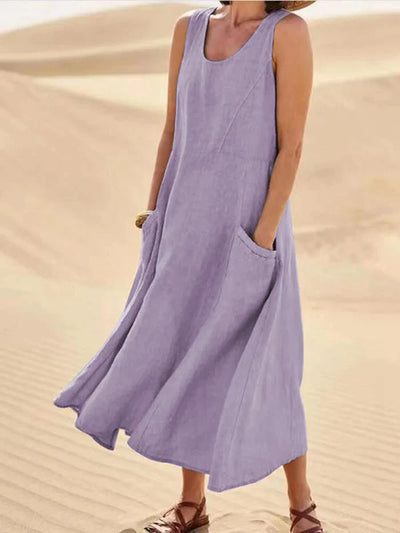 Leinenkleid mit Taschen - Lina