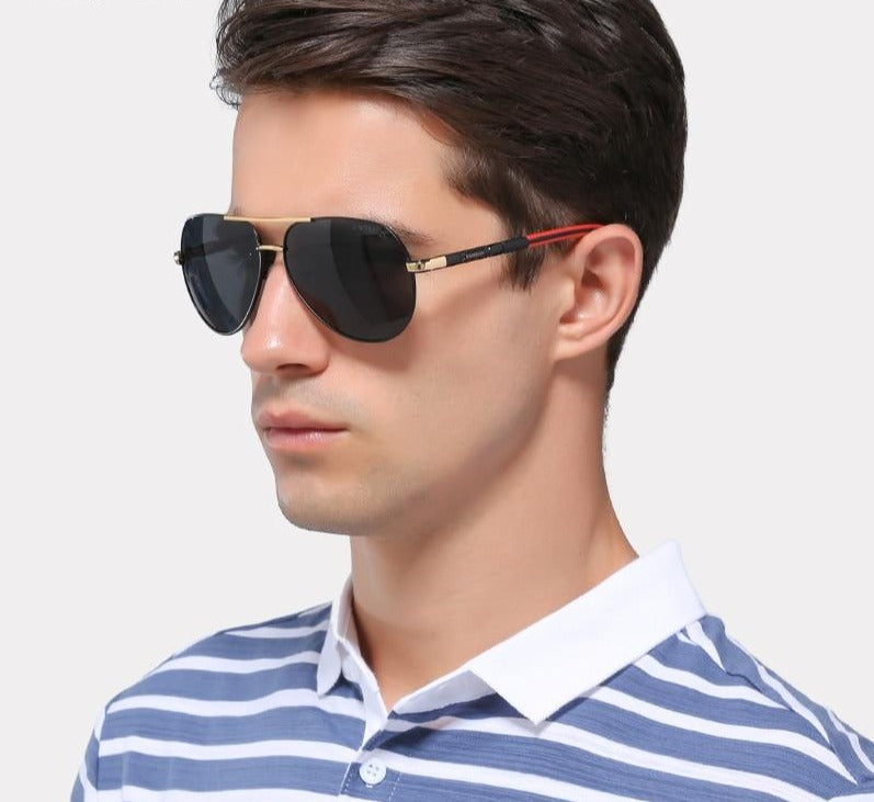 Herren Sonnenbrille | Vintage | UV-Schutz | Polarisiert | Robust-Luzern Mode