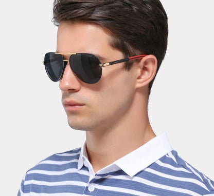 Herren Sonnenbrille | Vintage | UV-Schutz | Polarisiert | Robust-Luzern Mode