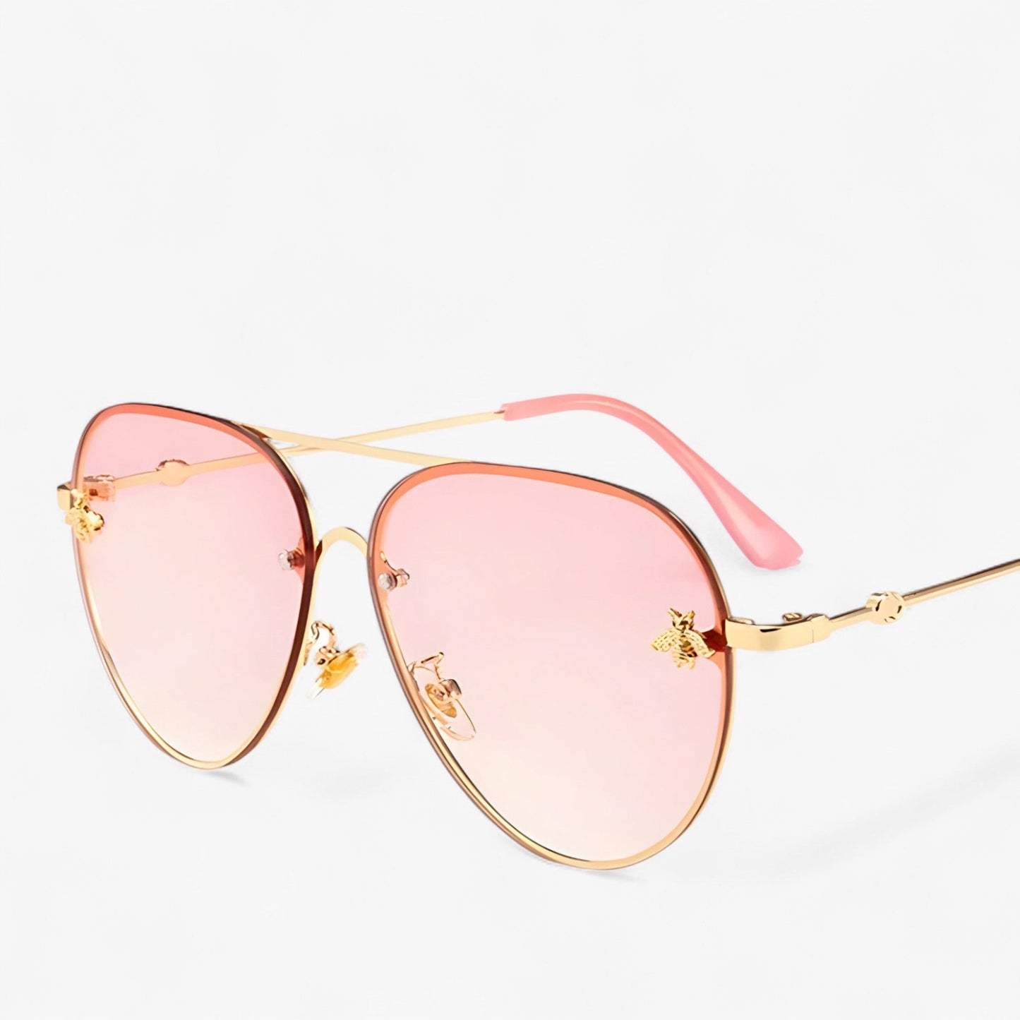 Piloten-Sonnenbrille | Bienen-Detail | Vintage | Unisex | UV-Schutz-Luzern Mode