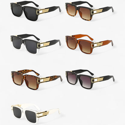 Sonnebrille | Eckig | Retro | Kunststoffrahmen | Unisex | UV400-Luzern Mode