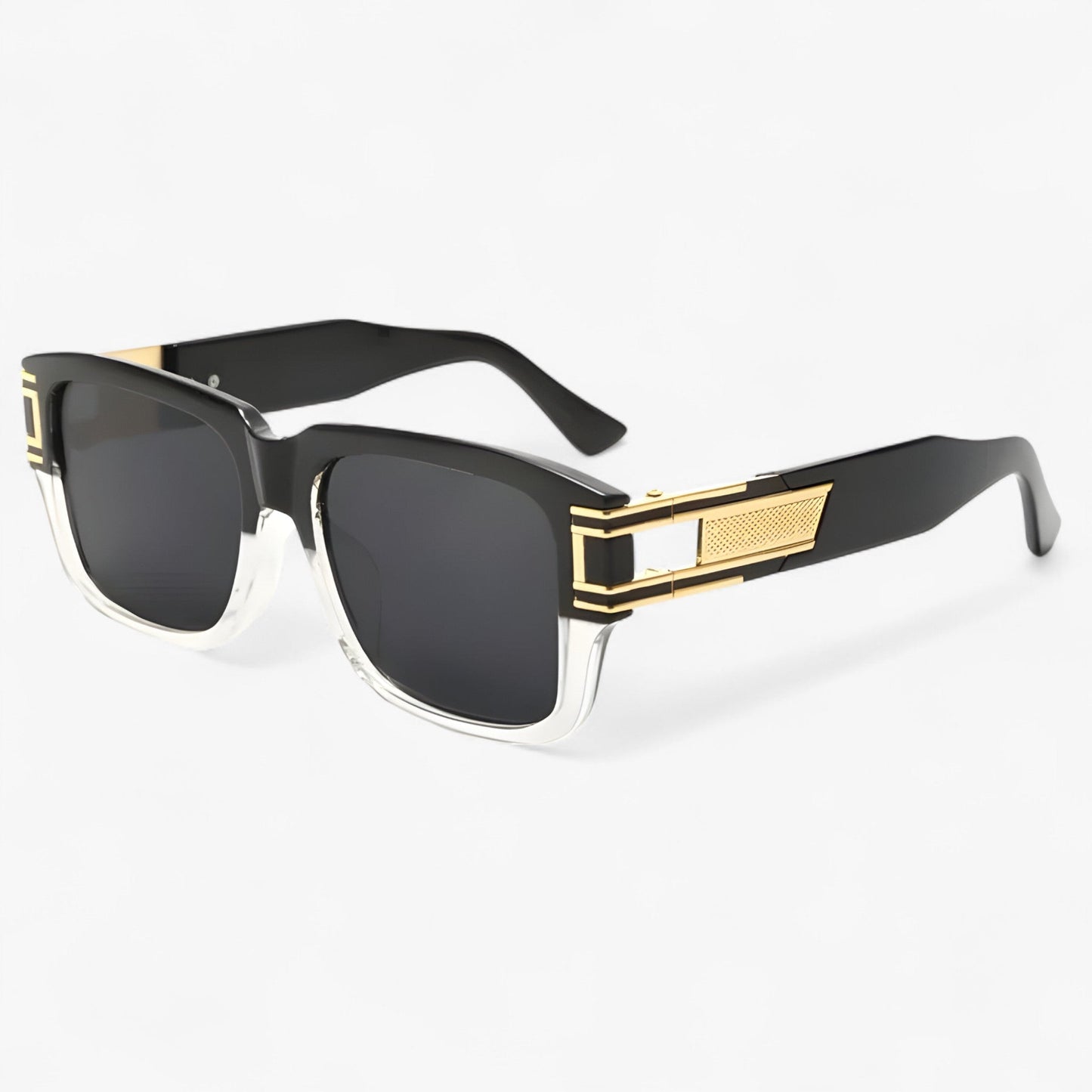 Sonnebrille | Eckig | Retro | Kunststoffrahmen | Unisex | UV400-Transparant Grau-Luzern Mode