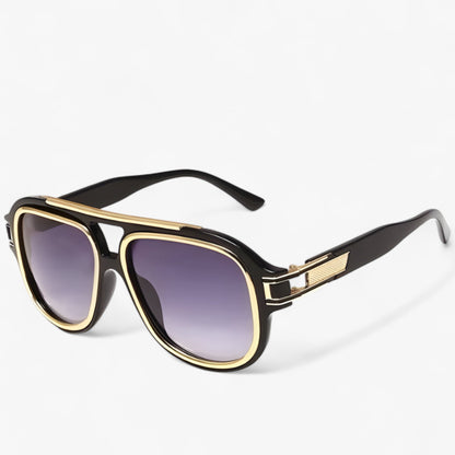 Sonnenbrille | Hautfreundlichem Design | Vintage | Unisex | UV-Schutz-Schwarz Grau-Luzern Mode