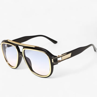 Sonnenbrille | Hautfreundlichem Design | Vintage | Unisex | UV-Schutz-Schwarz Hellblau-Luzern Mode